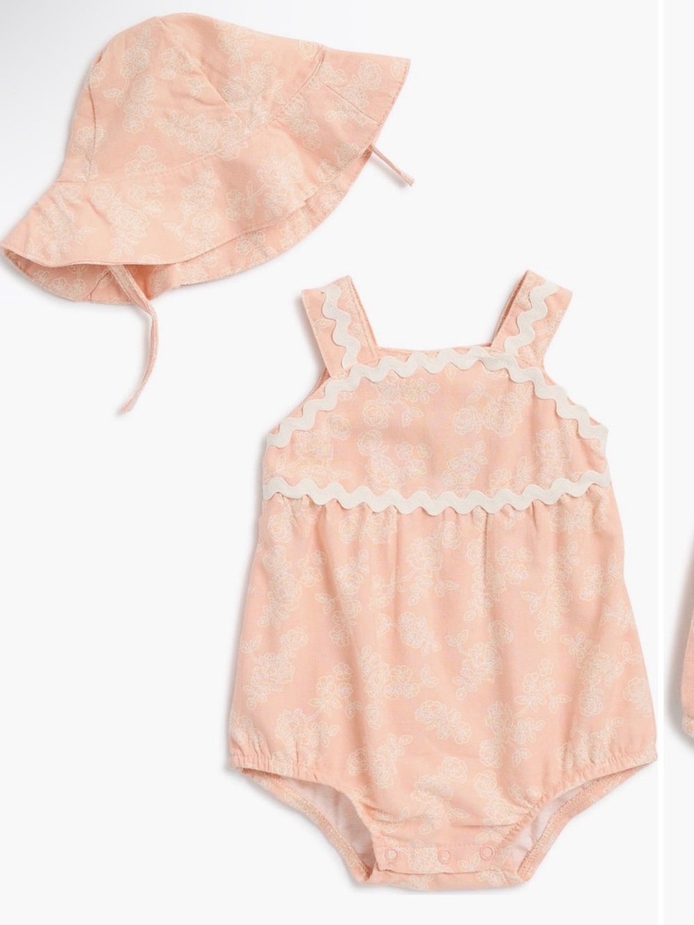 Ric Rac Bubble Romper & Sunhat 12 month